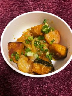 南瓜とエビのカレーマヨ炒め-レシピのメイン写真