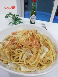 鮭フレークとキャベツのパスタ-レシピのメイン写真