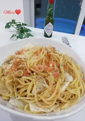 鮭フレークとキャベツのパスタ-レシピのメイン写真