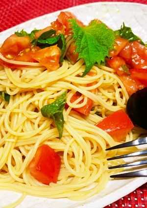 カンタン♪ベジ☆トマトの冷製パスタ♪-レシピのメイン写真