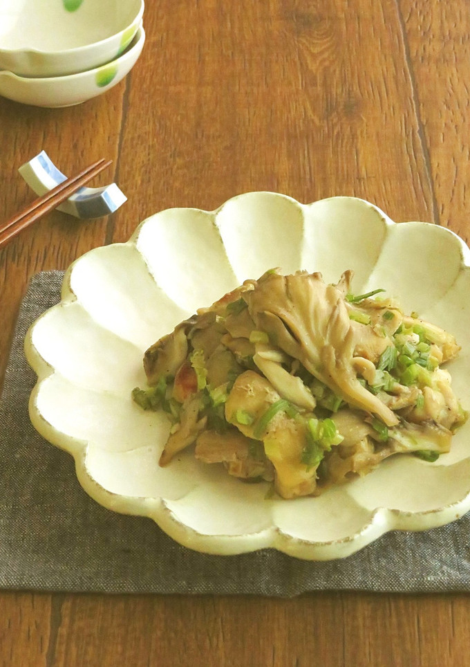 鶏肉とまいたけのねぎ塩炒め-レシピのメイン写真