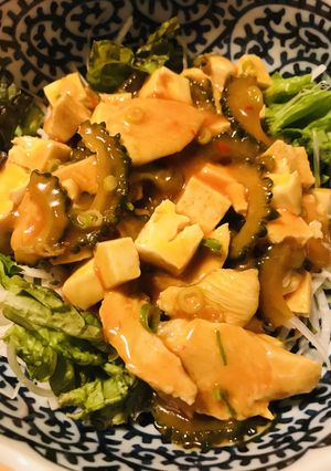 鶏チリソースのサラダ盛り-レシピのメイン写真
