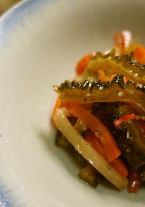 ゴーヤの甘酢きんぴら　翌日はもっと美味-レシピのメイン写真