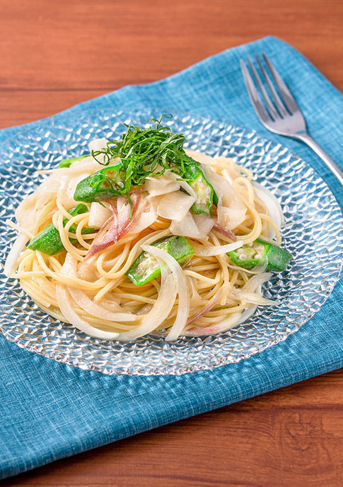 ピーラー大根と玉ねぎの和風冷製パスタ-レシピのメイン写真