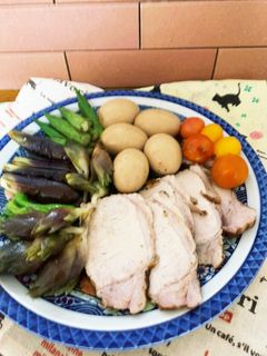 圧力鍋で柔らか豚ロース肉の煮豚と煮卵-レシピのメイン写真