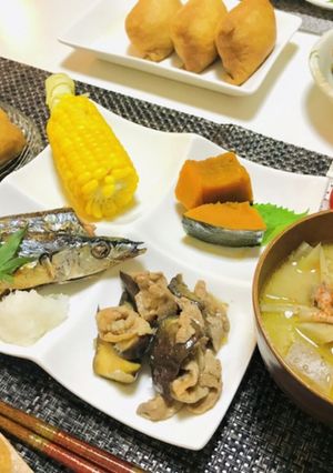 今日のおかずは秋刀魚・いなり寿司に決まり-レシピのメイン写真