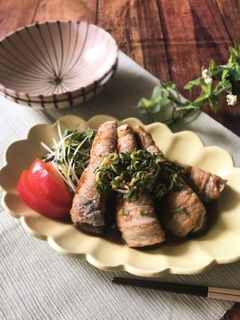 なすの肉巻き~香味ポン酢だれ~-レシピのメイン写真