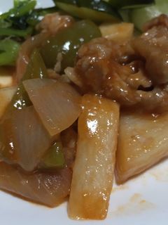 豚こまと長芋で揚げない酢豚-レシピのメイン写真