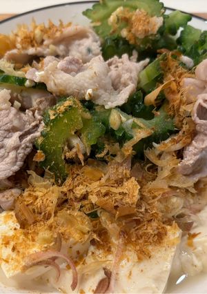茹で豚とゴーヤと湯豆腐-レシピのメイン写真
