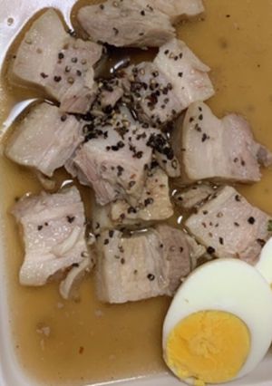 ホルモン千葉付き出し風！豚の塩鶏ガラ煮込-レシピのメイン写真