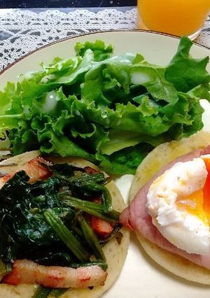 イングリッシュマフィンのオープンサンド-レシピのメイン写真