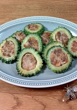 ゴーヤの鯖缶詰め焼き-レシピのメイン写真