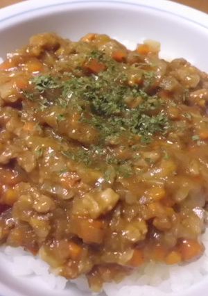 フライパンで週末には時短キーマカレーを！-レシピのメイン写真