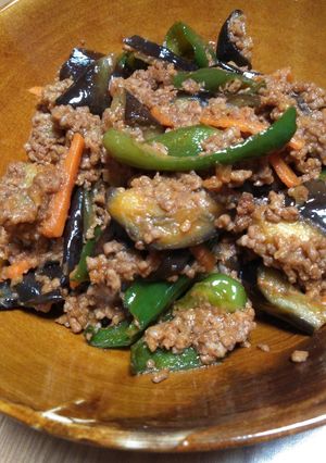 クミン香る♪ナスの挽き肉黄金比炒め-レシピのメイン写真