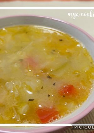 救済レシピ！食べるマヨスープ-レシピのメイン写真