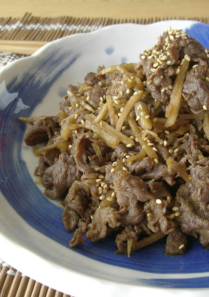 ごはんのともだち。牛肉とごぼうの炒め煮-レシピのメイン写真
