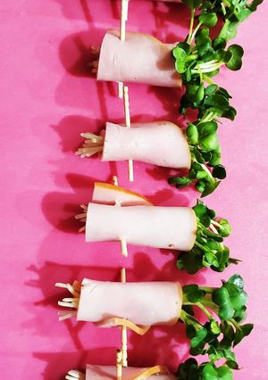 簡単おつまみ　かいわれ ハム巻き♪-レシピのメイン写真