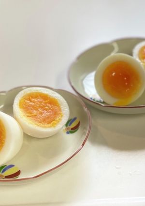 茹で卵を糸で綺麗に切る!-レシピのメイン写真