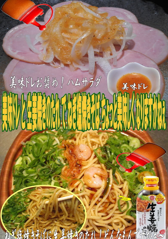 美味ドレと生姜焼きのたれでねぎ塩焼きそば-レシピのメイン写真