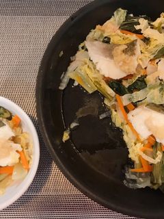 簡単楽ちん!たらと江戸菜の酒蒸し-レシピのメイン写真