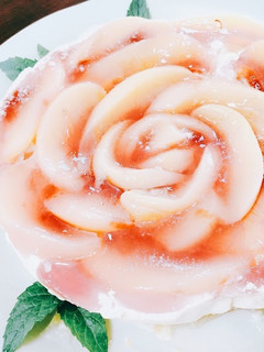 桃の豆腐レアチーズケーキ-レシピのメイン写真