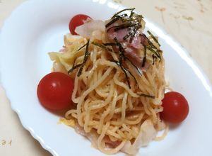 ☆パスタソースでたらこ焼きそば☆-レシピのメイン写真