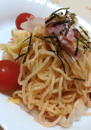 ☆パスタソースでたらこ焼きそば☆-レシピのメイン写真