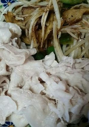 金森式ダイエット。豚しゃぶと野菜炒め-レシピのメイン写真