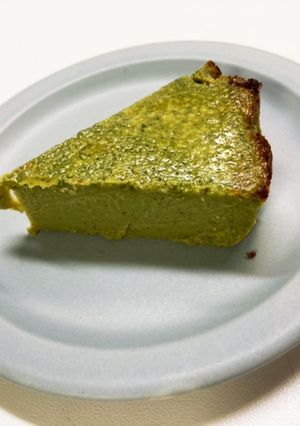 生クリームなし♪バスク風抹茶チーズケーキ-レシピのメイン写真