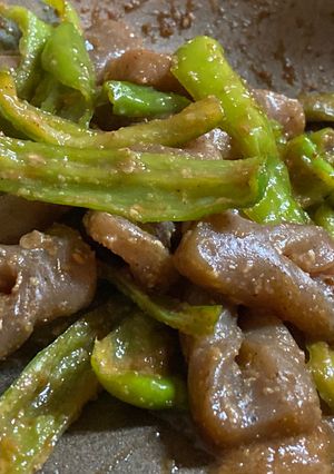 こんにゃくとししとうの甘辛味噌炒め-レシピのメイン写真