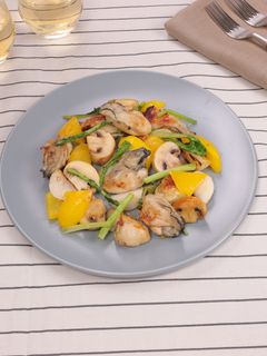 牡蠣と彩り野菜のレモンバターソテー-レシピのメイン写真