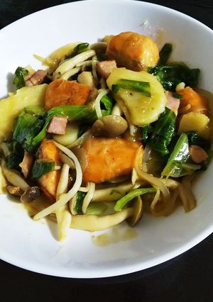 鮭とレタスの炒めもの-レシピのメイン写真