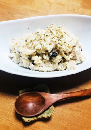 簡単！冷やご飯でキノコリゾット-レシピのメイン写真