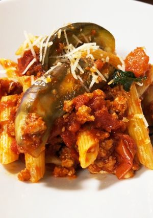 ナスと挽肉のパスタ☆まろやかトマト味-レシピのメイン写真