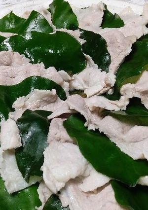 オカワカメと豚バラの冷しゃぶ-レシピのメイン写真