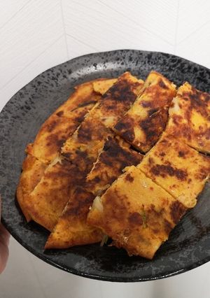 【覚書】豆腐でヘルシー！キムチチヂミ-レシピのメイン写真