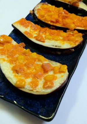 ヘルシーピザ なすのとろ～りチーズ焼き-レシピのメイン写真