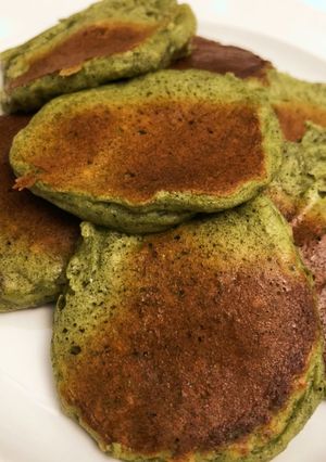 離乳食小松菜バナナオートミールパンケーキ-レシピのメイン写真