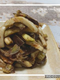 レンジで簡単!ナスとちくわの和え物-レシピのメイン写真