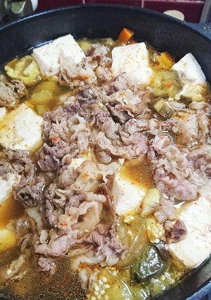 牛肉と、夏野菜、豆腐の甘辛煮-レシピのメイン写真