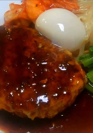 辛旨コチュジャンソースの韓国風ハンバーグ-レシピのメイン写真