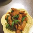 とんかつ用豚ロースの青椒肉絲