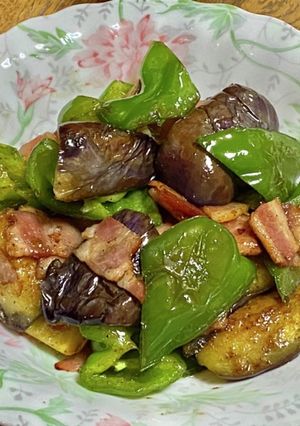 茄子とピーマンのコンソメ炒め-レシピのメイン写真
