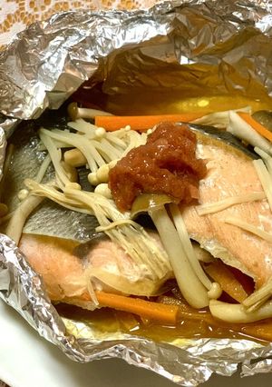 秋の味覚、鮭のホイル蒸し-レシピのメイン写真