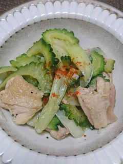 白だしでゴーヤと鶏肉の煮焼き-レシピのメイン写真