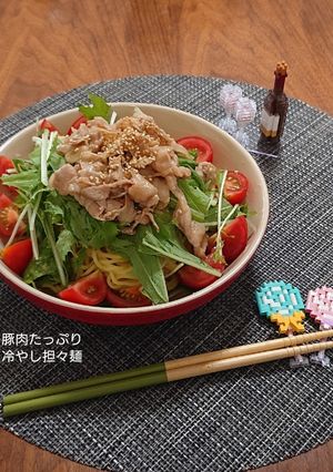 豚肉たっぷり！冷やし担々麺o(^o^)o-レシピのメイン写真