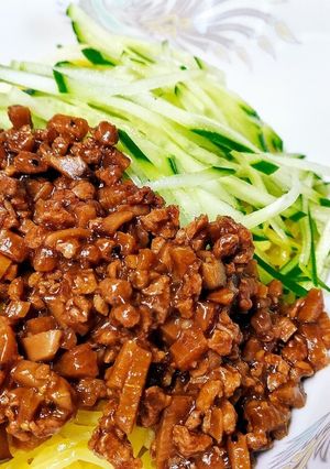 ソイミートでヘルシー簡単ジャージャー麺-レシピのメイン写真