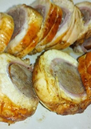 トリ生ハムチキン巻。(笑)-レシピのメイン写真