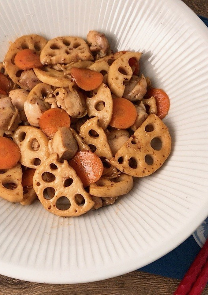 ♪鶏肉とれんこんの甘辛炒め♪-レシピのメイン写真