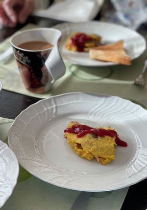 簡単^ ^マッシュルームとハムのオムレツ-レシピのメイン写真